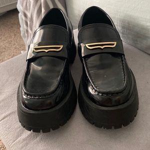 ASOS Platform Faux Leather Loafers